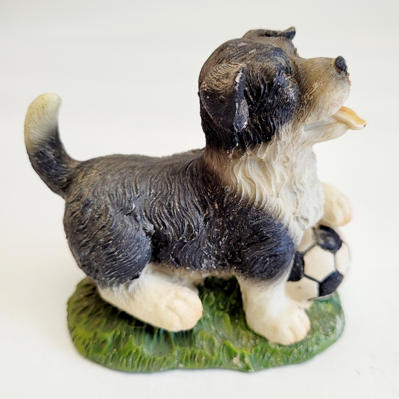 Vintage Tender Times Dog Playing With a Soccer Ball - Picture 2 of 9